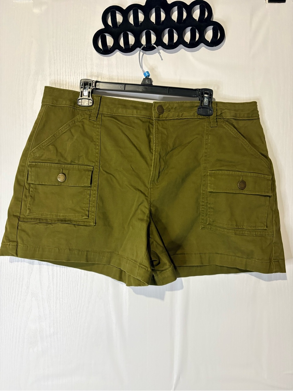 Natural Reflections Olive Utility Cargo Shorts